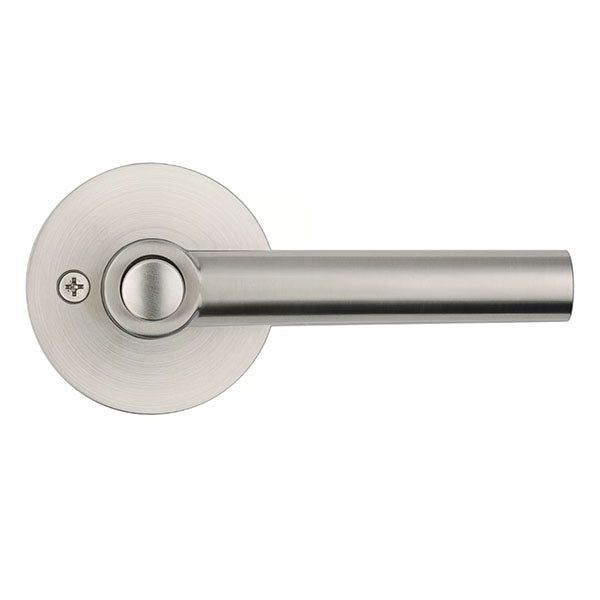 Kwikset - 156 - Milan Lever - Round Rose - 15 - Satin Nickel - Entrance - SmartKey Technology - Grade 2 - UHS Hardware