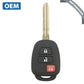 2015-2017 Toyota Prius C / 3-Button Remote Head Key / PN: 89070-42820 / HYQ12BEL (H Chip)(OEM) - UHS Hardware