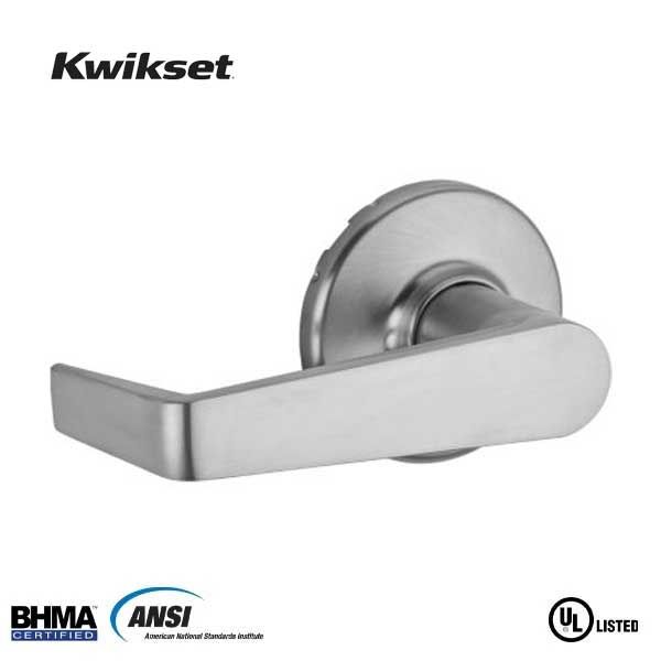 Kwikset - 721 - Kingston Commercial Lever - Passage - 26D - Satin Chrome - Grade 2 - UHS Hardware