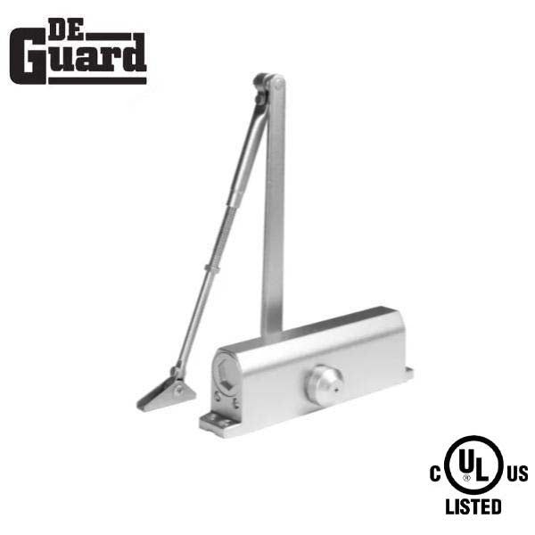 Hydraulic Door Closer / Back Check / w/ Hold To Open - Grade 1 - Satin Nickel - Adjustable Size 1-6 - UHS Hardware