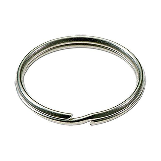 LuckyLine - 76800 - 1-1/2" Split Key Rings - Nickel-Plated Tempered Steel - 50 Pack - UHS Hardware
