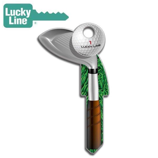 LuckyLine - B119K - Key Shapes - Golf Club - Kwikset - KW1 - 5 Pack - UHS Hardware