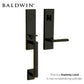 Baldwin Estate - 85391.LFD - Minneapolis 3/4 Escutcheon Handleset - Full Dummy - 190 - Satin Black - Grade 2 - LH - UHS Hardware