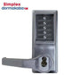 Simplex - LL1041S - Mechanical Pushbutton Cylindrical Lever Lock - Combination/Passage - LFIC Schlage - 2¾" Backset - Satin Chrome - LH/LHR - UHS Hardware