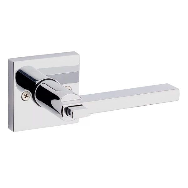 Kwikset - 156 - Halifax Lever - Square Rose - 26 - Polished Chrome - Entrance - SC1 Schlage - SmartKey Technology - Grade 2 - UHS Hardware