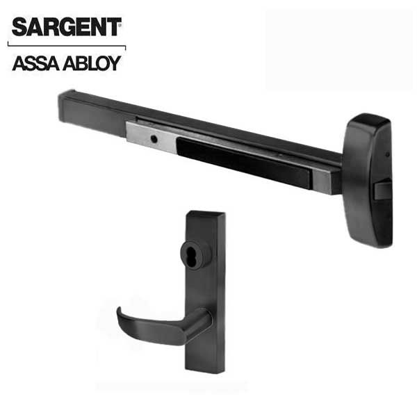 Sargent - 8876F - Rim Exit Rod - Fail Secure - Less Cylinder - Optional Rail Size - Black Suede - Fired Rated - 24VDC - Grade 1 - UHS Hardware