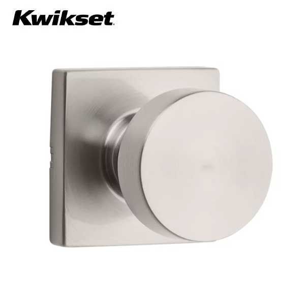 Kwikset - 720PSK - Pismo Knob  - Square Rose - Passage - 15 - Satin Nickel - Grade 3 - UHS Hardware