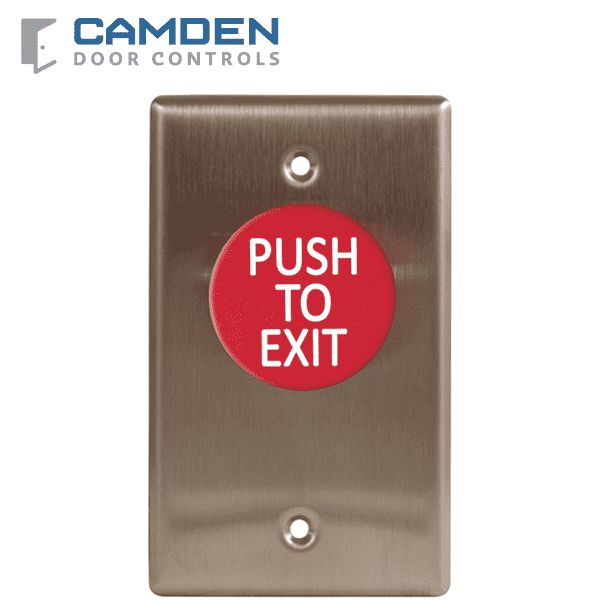 Camden CM-420RPTE - Push/Exit Single Gang Mushroom Switch - Momentary - 12/24 VDC - UHS Hardware