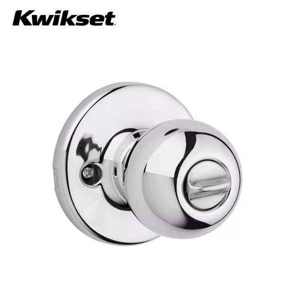 Kwikset - 400P - Polo Knob  - Round Rose - Entrance - 26D - Satin Chrome - SmartKey Technology - Grade 3 - UHS Hardware