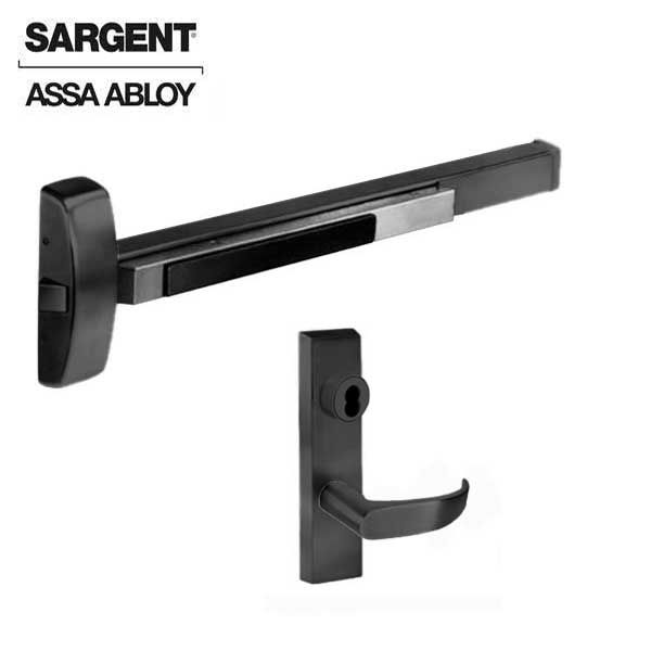 Sargent - 8876F - Rim Exit Rod - Fail Secure - Less Cylinder - Optional Rail Size - Black Suede - Fired Rated - 24VDC - Grade 1 - UHS Hardware