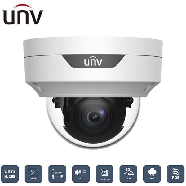 Uniview / IP Cameras / Dome / 2.8-12mm AF Automatic Focusing and Motorized Zoom Lens / 4MP / Smart IR / IP66 / IK10 / WDR / UNV-3534SR3-DVNPZ-F - UHS Hardware