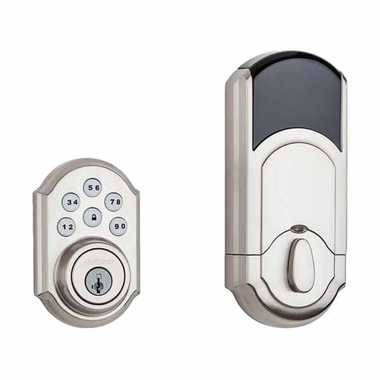 Kwikset - 910 SmartCode Traditional Electronic Deadbolt with Z-Wave Technology - Satin Nickel Finish - UHS Hardware