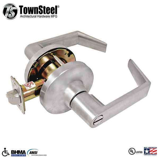 TownSteel - CDC-76-S - Commercial Lever Handle  - Clutch Lever  - 2-3/4 " Backset - Satin Chrome - Privacy  -  Grade 1 - UHS Hardware