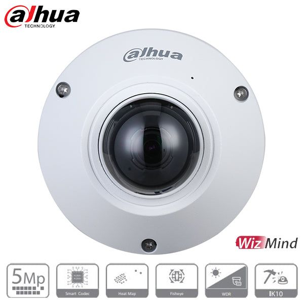 Dahua / IP Camera / 5MP / 360° Panoramic Fisheye / Outdoor / 1.4 mm Fixed Lens / IP67 / IK10 / WDR / 5 Year Warranty / DH-N55CS5 - UHS Hardware