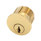 GMS Mortise Cylinder - 1-1/8" - 5-Pin - US3 - Polished Brass - UHS Hardware