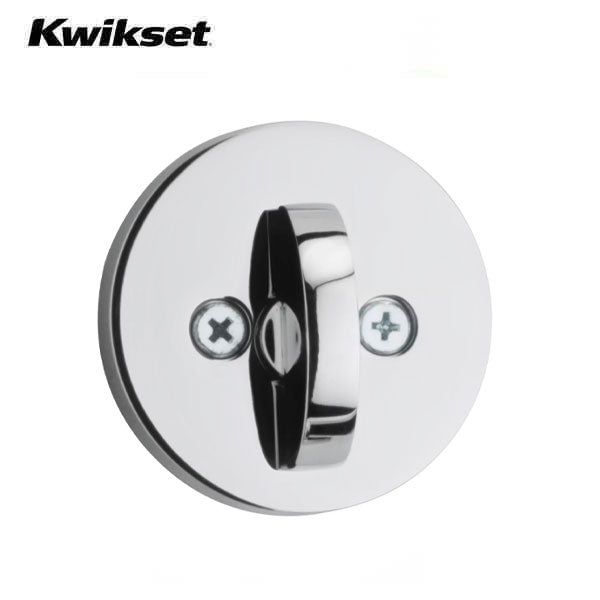 Kwikset -158 - Milan Single Cylinder Deadbolt - Round Rose - 26 - Polished Chrome - SmartKey Technology - Grade 2 - UHS Hardware