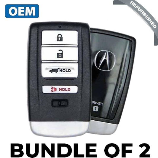 2 X 2019-2020 Acura Rdx / 4-Button Smart Key 72147-Tjb-A01 Kr5T21 Driver 1 (Bundle Of 2)