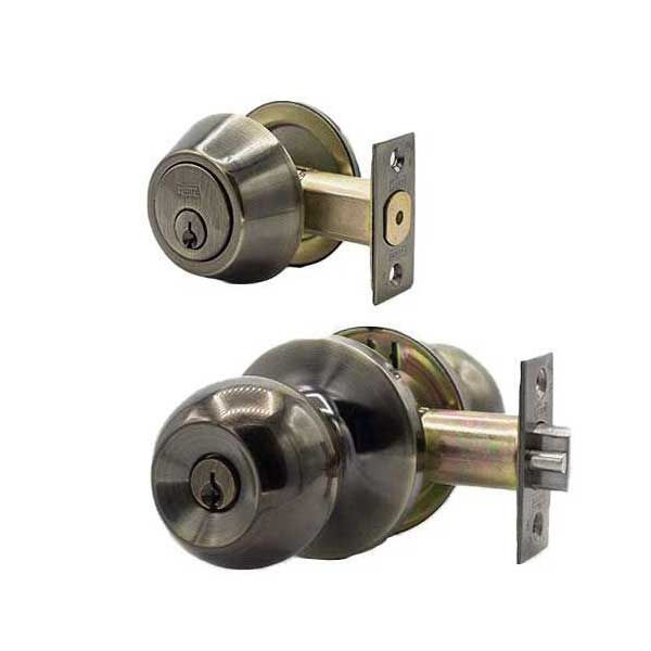 Premium Combo Lockset - Antique Bronze - Entrance - Grade 3 - KW1 - UHS Hardware