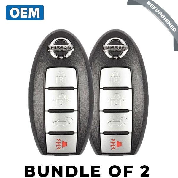 2 X 2014-2016 Nissan Rogue / 4-Button Smart Key Pn: 285E3-4Cb6A Kr5S180144106 (Bundle Of 2)