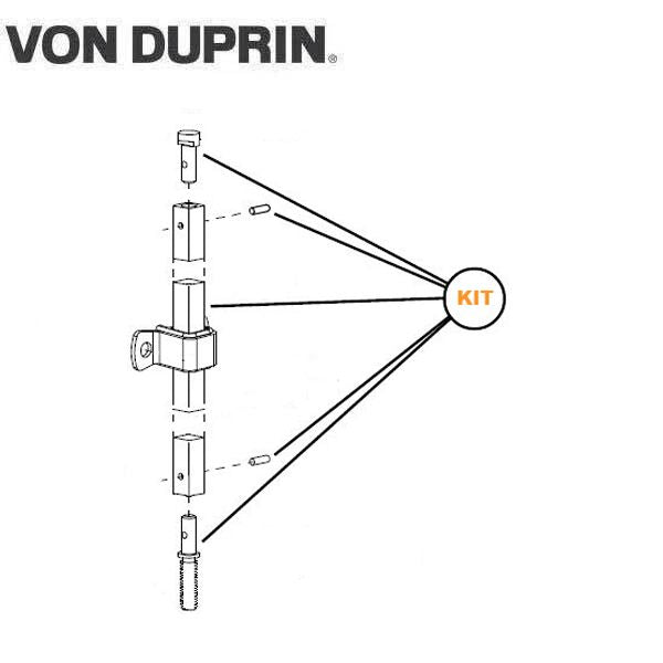 Von Duprin - 050514 - Bottom Rod Kit - SVR Exit - 628 - Aluminum - UHS Hardware