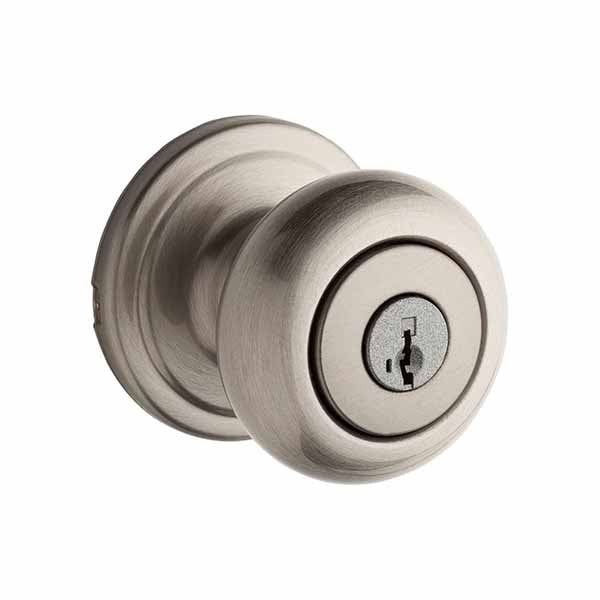 Kwikset - 740H - Hancock Knob - Keyed - featuring SmartKey - Round Rose - 15 - Satin Nickel - Entrance - SC1 Schlage - SmartKey Technology - Grade 2 - UHS Hardware