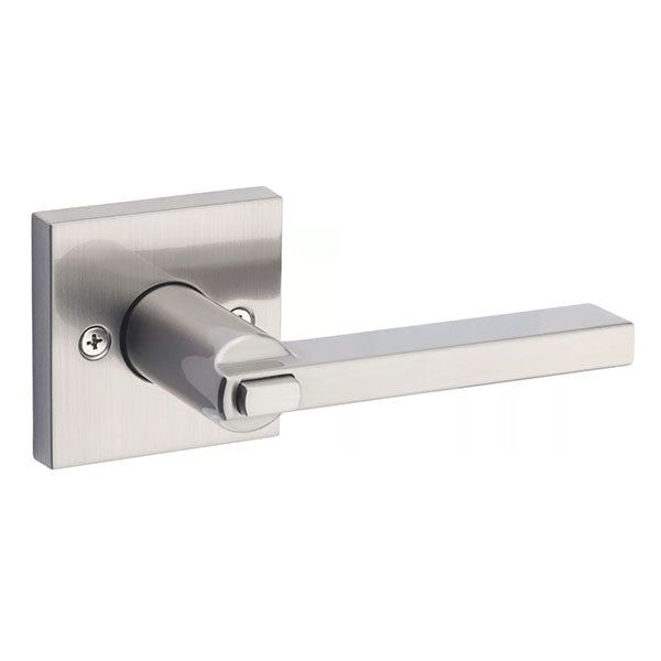 Kwikset - 156 - Halifax Lever - Square Rose - 15 - Satin Nickel - Entrance - SmartKey Technology - Grade 2 - UHS Hardware