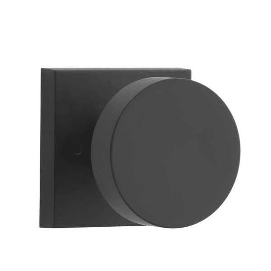 Baldwin Reserve - PS.CON.CSR - Contemporary  Knob - Square Rose - 190 - Satin Black - Passage - Grade 2 - UHS Hardware