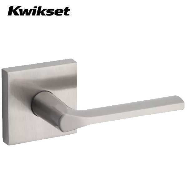 Kwikset - 154LSL - Lisbon Passage Lever - Square Rose - 15 - Satin Nickel - Grade 2 - UHS Hardware