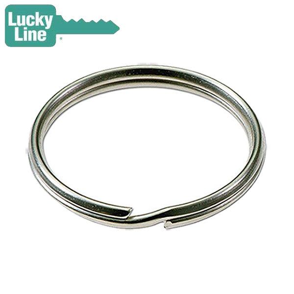 LuckyLine - 76800 - 1-1/2" Split Key Rings - Nickel-Plated Tempered Steel - 50 Pack - UHS Hardware