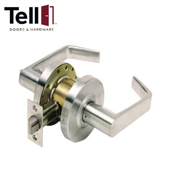 TELL - CL100985 - Standard Duty Cylindrical Leverset - Cortland - Passage - 2 3/4" Backset - Satin Chrome - Grade 2 - UHS Hardware