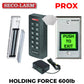 Seco-Larm - Single Door Maglock - 600-lb Holding Force w/ PROX Keypad & Single Gang Wall Plate w/ 12VDC Plug-in Transformer - UHS Hardware