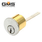 GMS Rim Cylinder - 1-1/8" - 5 Pin -  US26D - Satin Chrome - UHS Hardware