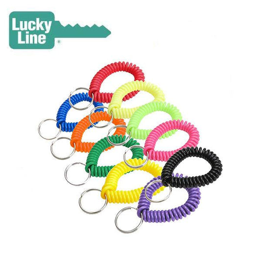LuckyLine - 4101005 - Wrist Coil With Ring - Assorted NKR - (5 Package) - UHS Hardware