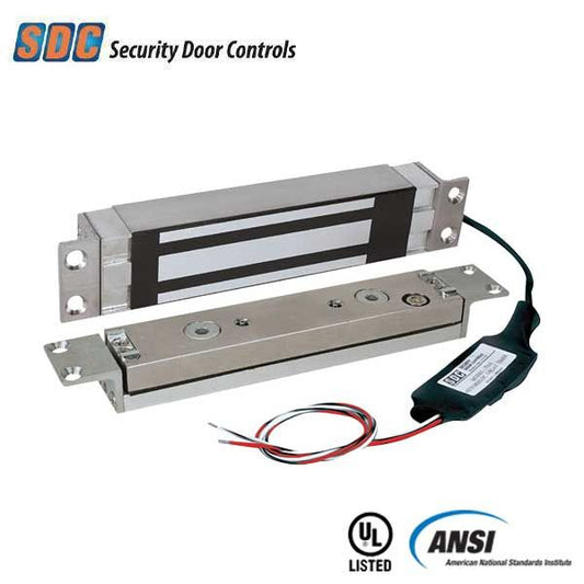 SDC - 1562 - Mortise Shear Magnetic Lock - Concealed - External Electronics - 2000lbs. - 12/24VDC - Grade 1 - UHS Hardware