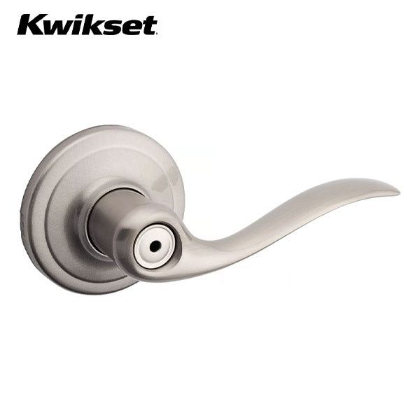 Kwikset - 730TNL - Tustin Lever - Round Rose - Privacy - 15 - Satin Nickel - Grade 2 - UHS Hardware