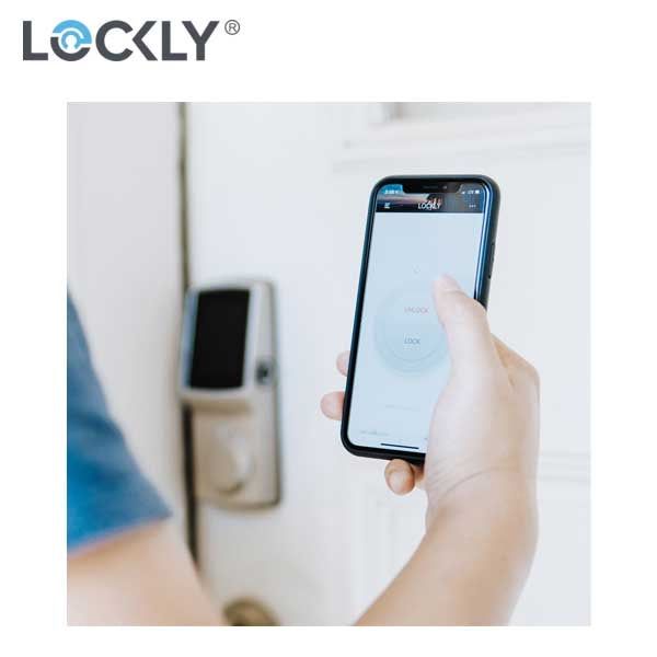 Lockly - PGD728WSN - Secure PRO Biometric Electronic Deadbolt - Fingerprint Reader - Bluetooth - WiFi Hub - Satin Nickel - UHS Hardware