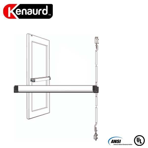 Heavy Duty Narrow Stile - Concealed Vertical Rod Exit Device - Grade 1 - Aluminum Finish - 48" - UHS Hardware