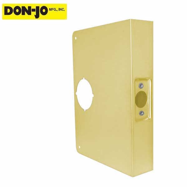 Don-Jo - Extended Wrap Plate #55 - 5" - 1-3/4" Doors - Polished Bronze - (55-PB-CW) - UHS Hardware