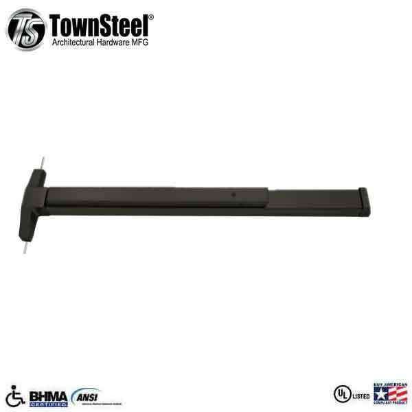 TownSteel - ED6700- Narrow Stile Concealed Vertical Panic Device Push Bar - 36" -  Oil Rubbed Bronze  -  Grade 1 - UHS Hardware