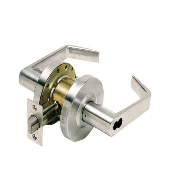 TELL - CL102262 - Standard Duty Cylindrical Leverset - Cortland - Classroom - IC Core - 2 3/4" Backset - Satin Chrome - Grade 2 - UHS Hardware