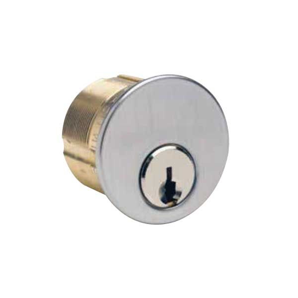 ILCO - 7185 - Mortise Cylinder - 5 Pin - 1 1/8" - Schlage - Standard Cam - KD - 26D - Satin Chrome - Grade 1 - UHS Hardware