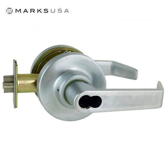 Marks USA - 195R - Commercial Lever Set - 2 3/4" Backset - 26D - No Cylinder - Institution - Grade 1 - UHS Hardware