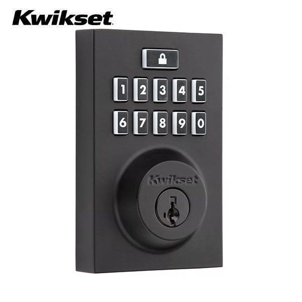 Kwikset - 913 - Smartcode Contemporary Electronic Deadbolt - 514 - Matte Black - Grade 2 - UHS Hardware