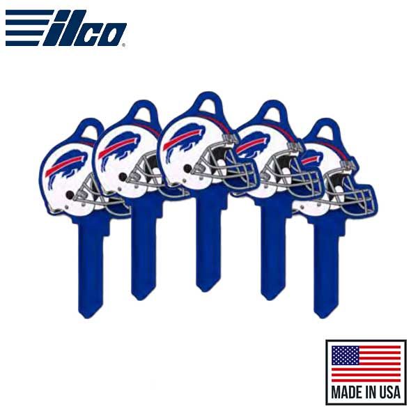 ILCO - NFL TeamKeys - Helmet Edition - Key Blank - Buffalo Bills - KW1 (5 Pack) - UHS Hardware