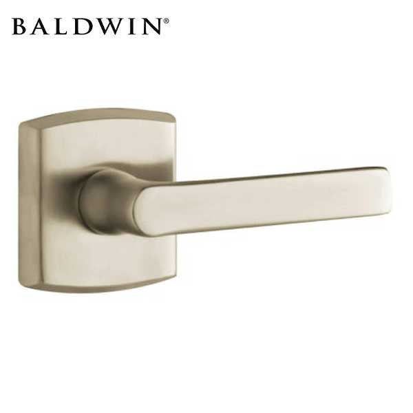 Baldwin Estate - Soho Leverset - R026 Rose - 056 - Lifetime Satin Nickel - Privacy - Grade 2 - UHS Hardware