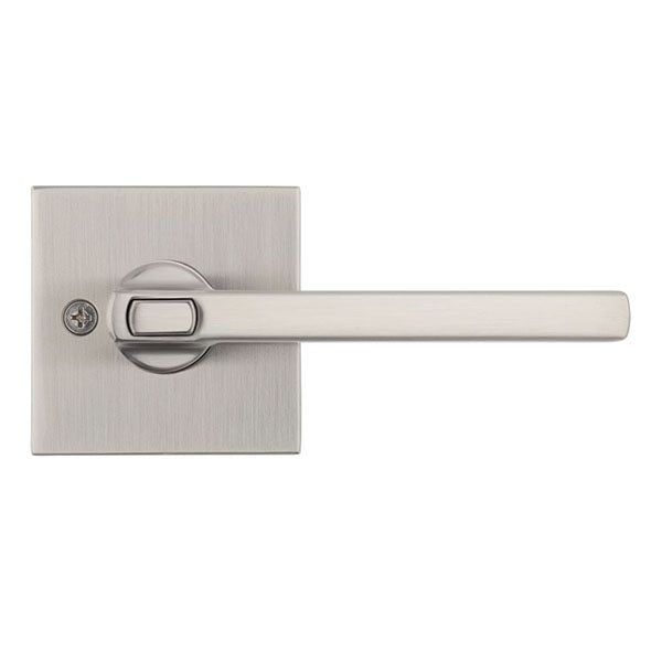 Kwikset - 156 - Halifax Lever - Square Rose - 15 - Satin Nickel - Entrance - SmartKey Technology - Grade 2 - UHS Hardware