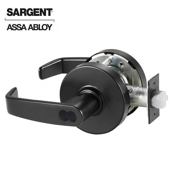 Sargent - 10G04 - Mechanical Cylindrical Lock - L Rose / L Lever - Storeroom - SFIC - BSP - Black Suede Powder Coat - Grade 1 - UHS Hardware