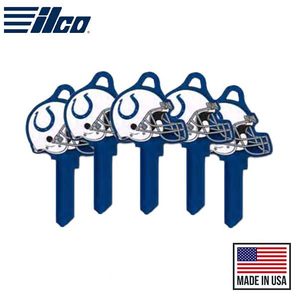 ILCO - NFL TeamKeys - Helmet Edition - Key Blank - Indianapolis Colts - KW1 (5 Pack) - UHS Hardware
