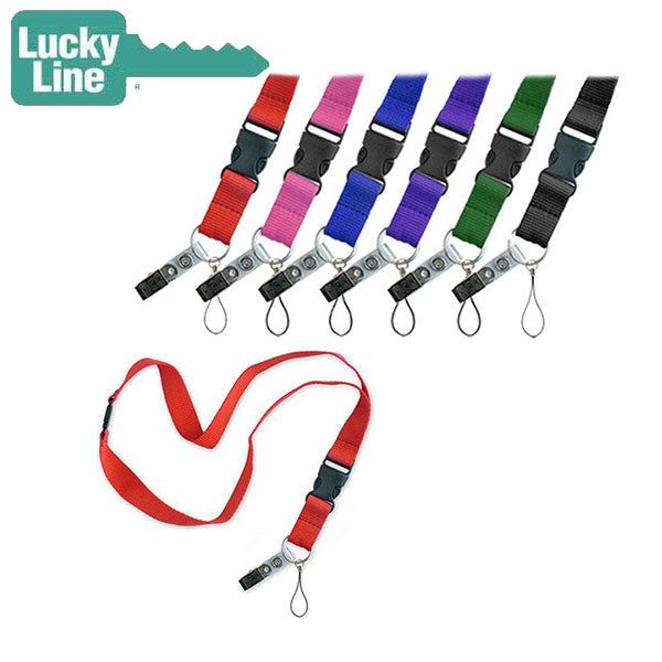 LuckyLine - 64101 - Flat Lanyard - Assorted - 1 Pack - UHS Hardware