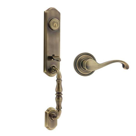 Weiser - Amherst x Commonwealth Handleset - Singl Cyl - US5 - Antique Brass - Grade 2 - UHS Hardware